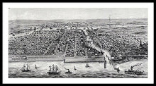 Load image into Gallery viewer, Old Map Of Chicago In 1853 - Framed Print