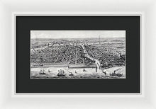 Load image into Gallery viewer, Old Map Of Chicago In 1853 - Framed Print