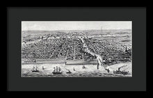 Load image into Gallery viewer, Old Map Of Chicago In 1853 - Framed Print