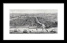 Load image into Gallery viewer, Old Map Of Chicago In 1853 - Framed Print