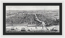 Load image into Gallery viewer, Old Map Of Chicago In 1853 - Framed Print