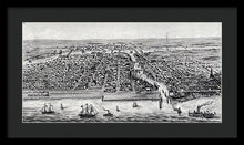 Load image into Gallery viewer, Old Map Of Chicago In 1853 - Framed Print