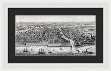 Load image into Gallery viewer, Old Map Of Chicago In 1853 - Framed Print