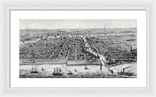 Load image into Gallery viewer, Old Map Of Chicago In 1853 - Framed Print