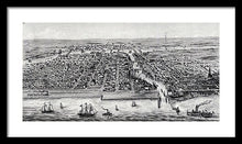 Load image into Gallery viewer, Old Map Of Chicago In 1853 - Framed Print