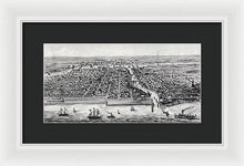 Load image into Gallery viewer, Old Map Of Chicago In 1853 - Framed Print