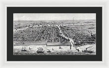 Load image into Gallery viewer, Old Map Of Chicago In 1853 - Framed Print