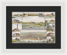 Load image into Gallery viewer, Old Map Of Chicago In The Early Days 1779 - 1857 - Framed Print