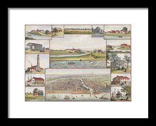 Load image into Gallery viewer, Old Map Of Chicago In The Early Days 1779 - 1857 - Framed Print