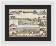 Load image into Gallery viewer, Old Map Of Chicago In The Early Days 1779 - 1857 - Framed Print