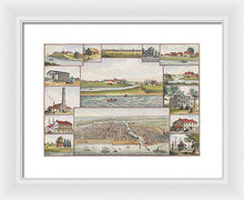 Load image into Gallery viewer, Old Map Of Chicago In The Early Days 1779 - 1857 - Framed Print