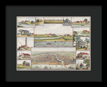 Load image into Gallery viewer, Old Map Of Chicago In The Early Days 1779 - 1857 - Framed Print