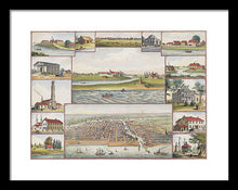 Load image into Gallery viewer, Old Map Of Chicago In The Early Days 1779 - 1857 - Framed Print