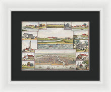 Load image into Gallery viewer, Old Map Of Chicago In The Early Days 1779 - 1857 - Framed Print