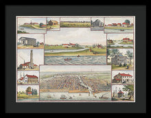 Load image into Gallery viewer, Old Map Of Chicago In The Early Days 1779 - 1857 - Framed Print