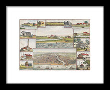 Load image into Gallery viewer, Old Map Of Chicago In The Early Days 1779 - 1857 - Framed Print