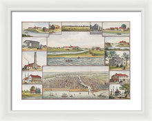 Load image into Gallery viewer, Old Map Of Chicago In The Early Days 1779 - 1857 - Framed Print