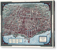 Load image into Gallery viewer, Old Chicago Map 1938 - Canvas Print