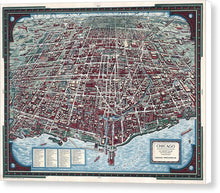 Load image into Gallery viewer, Old Chicago Map 1938 - Canvas Print