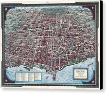 Load image into Gallery viewer, Old Chicago Map 1938 - Canvas Print