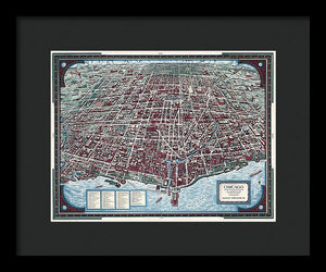 Old Chicago Map 1938 - Framed Print