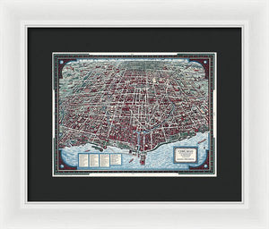 Old Chicago Map 1938 - Framed Print