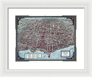 Old Chicago Map 1938 - Framed Print