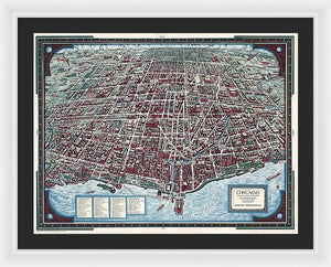 Old Chicago Map 1938 - Framed Print