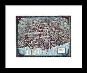 Old Chicago Map 1938 - Framed Print