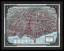 Load image into Gallery viewer, Old Chicago Map 1938 - Framed Print