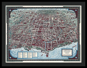 Old Chicago Map 1938 - Framed Print