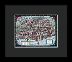 Old Chicago Map 1938 - Framed Print