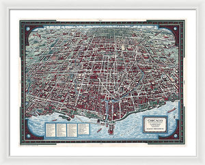 Old Chicago Map 1938 - Framed Print