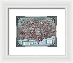 Old Chicago Map 1938 - Framed Print