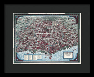 Old Chicago Map 1938 - Framed Print