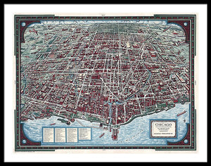 Old Chicago Map 1938 - Framed Print