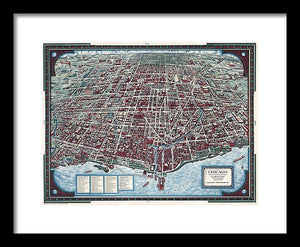 Old Chicago Map 1938 - Framed Print