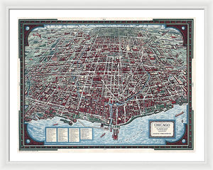 Old Chicago Map 1938 - Framed Print