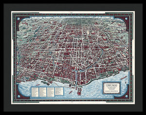 Old Chicago Map 1938 - Framed Print