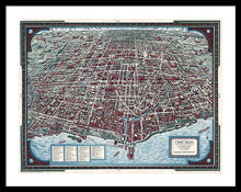 Load image into Gallery viewer, Old Chicago Map 1938 - Framed Print