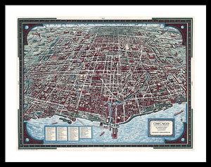 Old Chicago Map 1938 - Framed Print