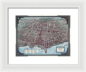 Old Chicago Map 1938 - Framed Print