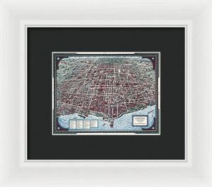 Old Chicago Map 1938 - Framed Print