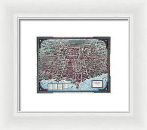 Old Chicago Map 1938 - Framed Print