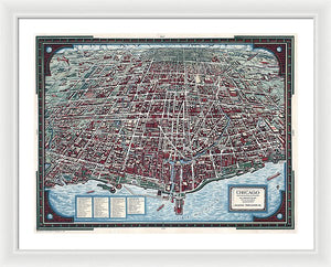 Old Chicago Map 1938 - Framed Print