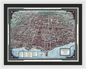 Old Chicago Map 1938 - Framed Print