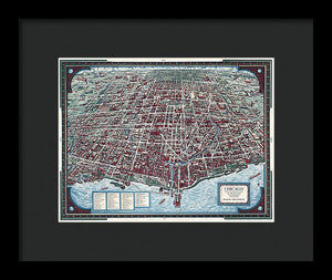 Old Chicago Map 1938 - Framed Print