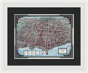 Old Chicago Map 1938 - Framed Print