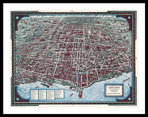 Old Chicago Map 1938 - Framed Print