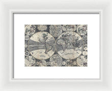 Load image into Gallery viewer, Old 1702 Map Of The World - Framed Print